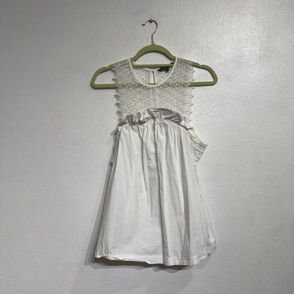 Marissa Webb Collective White Ruffle Lace Top Sz S - Picture 2 of 12